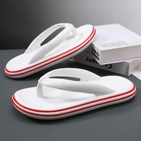 Flip Flops Mens Thong Sandals Summer 2025 New Female Shoes Thick Bottom EVA Non-slip Slide Slippers Outdoor Indoor Couples Shoes 35-36 balta