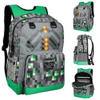 Minecraft Students Large Capacity School Bag School Kids Storage Bag Backpack