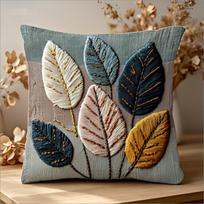 Boho 2D lapų užvalkalas dekoratyvinei pagalvei, vintažinis botaninis gėlių dekoratyvinis pagalvės užvalkalas sofai, svetainei, namų dekoravimui Peach skin 18*18(CM)-1Pcs black