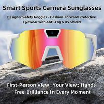 WiFi Smart Sunglasses with HD Camera for Video Recording & Photo Capture yellow