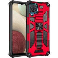 „Samsung Galaxy A12 A22 A32 A42 A52 A72 A02 A02s“ automobilio magnetinio žiedo kamufliažinis dėklas, skirtas Galaxy A13 A23 A33 A53 A73 A03 A03s For Galaxy A23 5G raudona