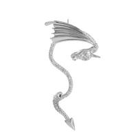 1 vnt Vintage Fly Dragon Clip auskarai moterims Punk aukso spalvos auskarų vėrimas ausų rankogaliuose kabantys auskarai Trend Party Jewelry 2022
