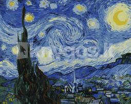 Tapyba pagal skaičius: ŽVAIGŽDĖTA NAKTIS Vincentas van Gogas 40x50 dėžutėje