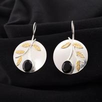 Black Onyx Gemstone 925 Sterling Silver Jewelry Handmade Earrings1.73  For Women EE-176-8