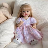 55 CM 22 colių Reborn Dolls Realistiškos pilno silikono Baby Bebe Vinilo naujagimio mergaitės lėlės princesės mažylio žaislas 55cm