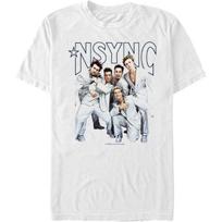 Fifth Sun Vyrų NSYNC Ikoniški Kostiumai Marškinėliai S balta