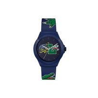 Lacoste Neocroc serijos laikrodis Kvarcinis mechanizmas Silikoninis dirželis 42mm Mėlynas ciferblatas Vyriški laikrodžiai 2011231 2011231 black