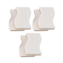 Natural Coconut Fiber Dishwashing Sponges 6-Pack Eco-Friendly Kitchen Cleaning Scrubbers Durable Non-Scratch Multipurpose Cleaning Pads One Size