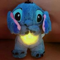 Stitch kvėpuojantis pliušinis meškinas raminantis miego žaidimų draugas ūdra žaislas vaikams mėlyna