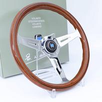 14 colių 350 mm Klasikinis medžio rašto vairas, poliruotas, lėktuvo kokybės aliuminio, automobilio sportinis vairas Steering Wheel gray