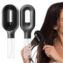 Anti-Frizz Spray Hair Brush with Fine Continuous Mist, 2-in-1 Detangling Hair Brush juoda