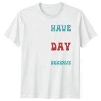 Have The Day You Deserve Skeleton Peace Hand Graphic TShirt a S