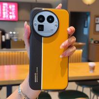 For Realme GT 8 Pro dėklas Madingas PU odos silikono spalvų blokavimo dangtelis For Realme GT8 Pro neslystantis korpusas smūgiams atsparus buferis realme GT8 Pro