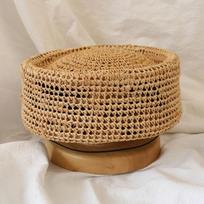 Elegantiški Vintažiniai 100% Raffia Šiaudiniai Skrybėlės Moteriški Vasaros Atostogų Fedora Skrybėlės Beretės Prancūziško Minimalizmo Šventės Cylindriukas Šiaudinis Skrybėlė