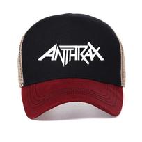 Madinga 80-ųjų Retro Metalinė Juosta Vyriška Beisbolo Kepuraitė Roko Anthrax Vyriška Kepurė Anthrax Antisocialinė JAV Koncertų Turas Vyriškos Kepurės Adjustable