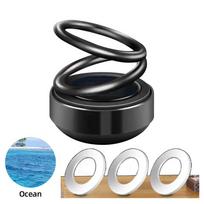 Solar Car Air Freshener Auto Aromatherapy Sun Light Energy Rotation Interior Fragrance Ornament Aroma Diffuser Dashboard Perfume gray
