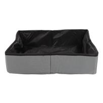 Collapsible Cat Litter Box Cloth Waterproof Outdoor Portable Cat Litter Box for Travel S Grey Small pilka