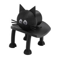3Pcs Black Cat Toilet Paper Holder Set Funny Animal Toilet Paper Storage Stand for Bathrooms Kitchen Toilet Tissue
