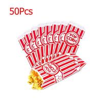 Paper Popcorn Bags Pop Corner Bags Individual Servings for Popcorn Machine Party Disposable Pop Corn Storage Christmas Bag red