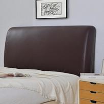 Aukštos kokybės vandeniui atsparus dirbtinės odos galvūgalio užvalkalas Elastingas visapusiškas lovos galvūgalio nugarėlės apsauga nuo dulkių 150x75cm juoda