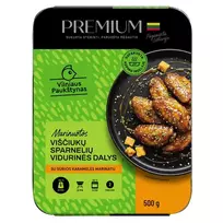 Viščiukų sparnelių vidurinės dalys PREMIUM su sūrios karamelės marinatu, 500 g