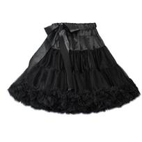 A-line Petticoat Crinoline Half Slips 50s Vintage Puffy Underskirt No Hoop 1 juoda