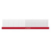 Pet Mini Comb for Dog's Facial Hair Comb for Dog's Face Cat's Facial Comb for Cat's Face Long needle raudona