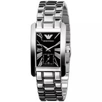 Emporio Armani AR0157 Juodas ciferblatas Moteriškas Klasikinis Laikrodis 25mm sidabras