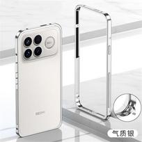 Aušinantis dėklas Xiaomi POCO F8 Ultra Poco F8 Pro 5G Aliuminio lydinio Metalinis kraštas Vidutinio rėmo Telefono dangtelis Poco F8 ultra sidabras