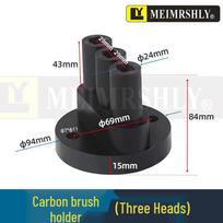 Three-Head Surface Grinder Carbon Brush with Copper-Graphite Holder for M7480/M7475B Machine Tool 3-hole carbon brush holder (without carbon brush)
