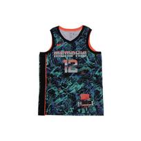 Nike NBA Retro Krepšinio Marškinėliai Grizzlies Morant #12 Vyriški Viršutiniai Drabužiai Žali DD3771-450 S black
