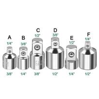 6 Piece Socket Adapter Reducer Set 1 4 3 8 1 2 Set of 6 conversion heads#1