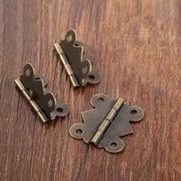 20/30Pcs Vintage Antique Brushed Bronze Butterfly Hinge Retro 4 Holes Jewelry Wooden Boxes Hinge Metal Universal Hardware Door