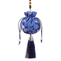 Retro Flower Women Sachet Embroidery Dragon Jewelry Storage Bag Pendant Tassel Chinese Style Sachet Girl 5x5x5cm
