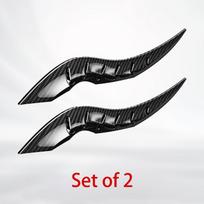 Car Top Decoration Set, Devil Horn Dragon Horn Cow Horn, Piano Lacquer Finish, Enhances Car Appearance, Fits Various Cars