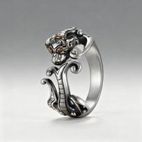 Adjustable Vintage Chi Dragon Ring Men Women Copper Open Band Retro Stylish Statement Jewelry Adjustable Open Band