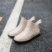 Four Season Non Slip Short Mid Barrel Adult Rain Boots Fashion Waterproof Anti Slip Rubber Rain Shoes for Outdoor Working Walking 36