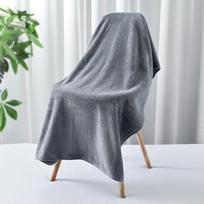 Sutirštintas medvilninis rankšluostis 70x140 cm, minkštas, puikiai sugeriantis žemėlapis Greitai džiūstantis rankšluostis, skirtas šeimai 70*140cm（thin） pilka