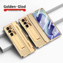 Samsung Z Fold5 dėklas: Pilnai dengiantis odinis dėklas nuo kritimo sulankstomam ekranui ir plokščiam lankstui, suderinamas su W22 Samsung FOLD3