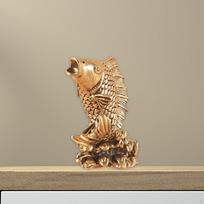 Žalvarinė karpio žuvelės auksinė gyvūno statulėlė varinė figūrėlė Feng Shui karpio popieriaus laikiklis svetainei