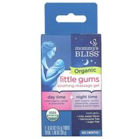 Mommy's Bliss, ekologiškas mažylis dantenų, raminantis masažo gelis, dienos/nakties pakuotė, nuo 2 mėnesių amžiaus, 2 tūbelės, 15 g (0,53 uncijos) kiekviena