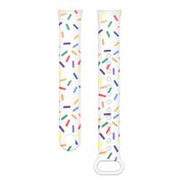 Vaivorykštės TPU riešinės Xiaomi Mi Band 9 8 laikrodžiui Sportinės Minkšto Silikono Pride Edition Riešinės MI Band 8 9 For Mi Band 8/8NFC balta