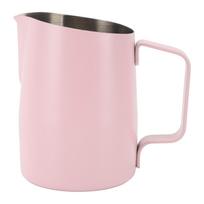 Pieno plakimo ąsotis 450 ml 304 nerūdijančio plieno ergonomiška rankena kavos garinimo ąsotis namams Pink white