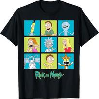 Rick and Morty Meeseeks Snuffles Squanchy Cartoon Fashion T-Shirt S juoda