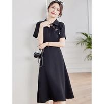 ORIGIN Women's Chinese Style Printed A-Line Midi Dress M
