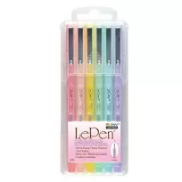 Stilingi rašikliai plonu antgaliu Le Pen 4300-6PX Pastel, 6vnt.