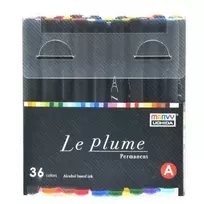 Permanentiniai markeriai teptukiniu antgaliu "Le Plume Permanent" #3000-36A 36 vnt.