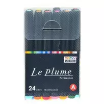 Permanentiniai markeriai teptukiniu antgaliu "Le Plume Permanent" #3000-24A 24 vnt.