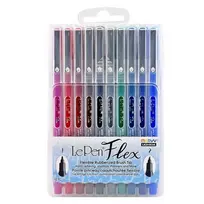 Rašikliai teptukiniu galiuku Le Pen Flex 4800-10A Primary, 10vnt.
