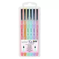 Rašikliai teptukiniu galiuku Le Pen Flex 4800-6P Pastel, 6vnt.